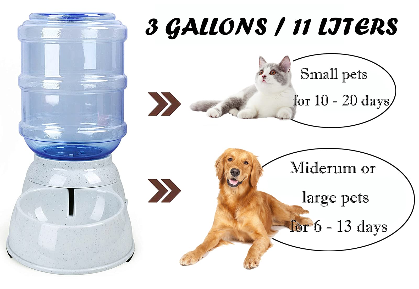 Distributore Automatico Cibo E Acqua Per Gatti | 2x3,8 Litri, Senza BPA, Ad Alta Capacità - Foto 3