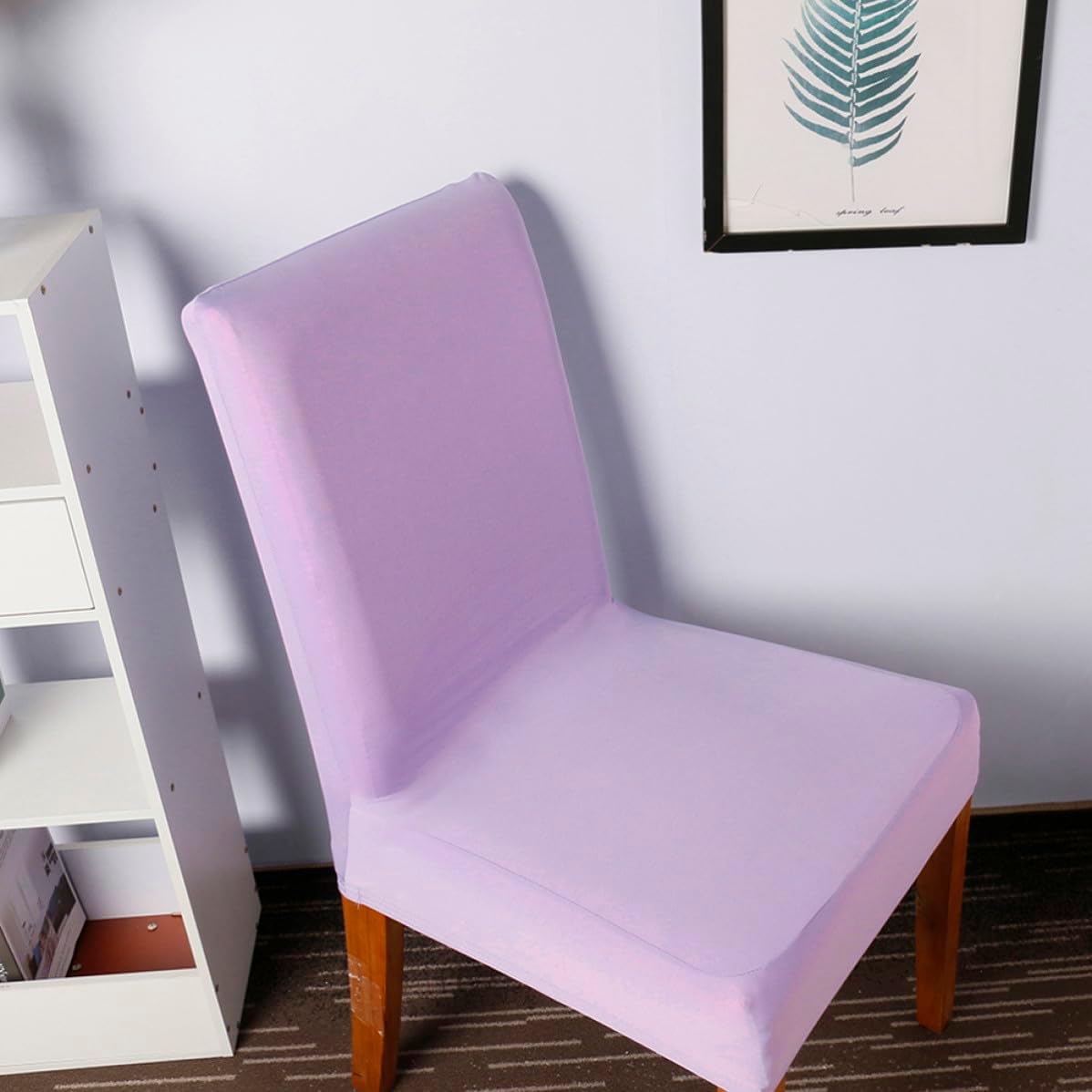 Pink Milk Silk Dining Chair Cover for Old Fabric Chairs