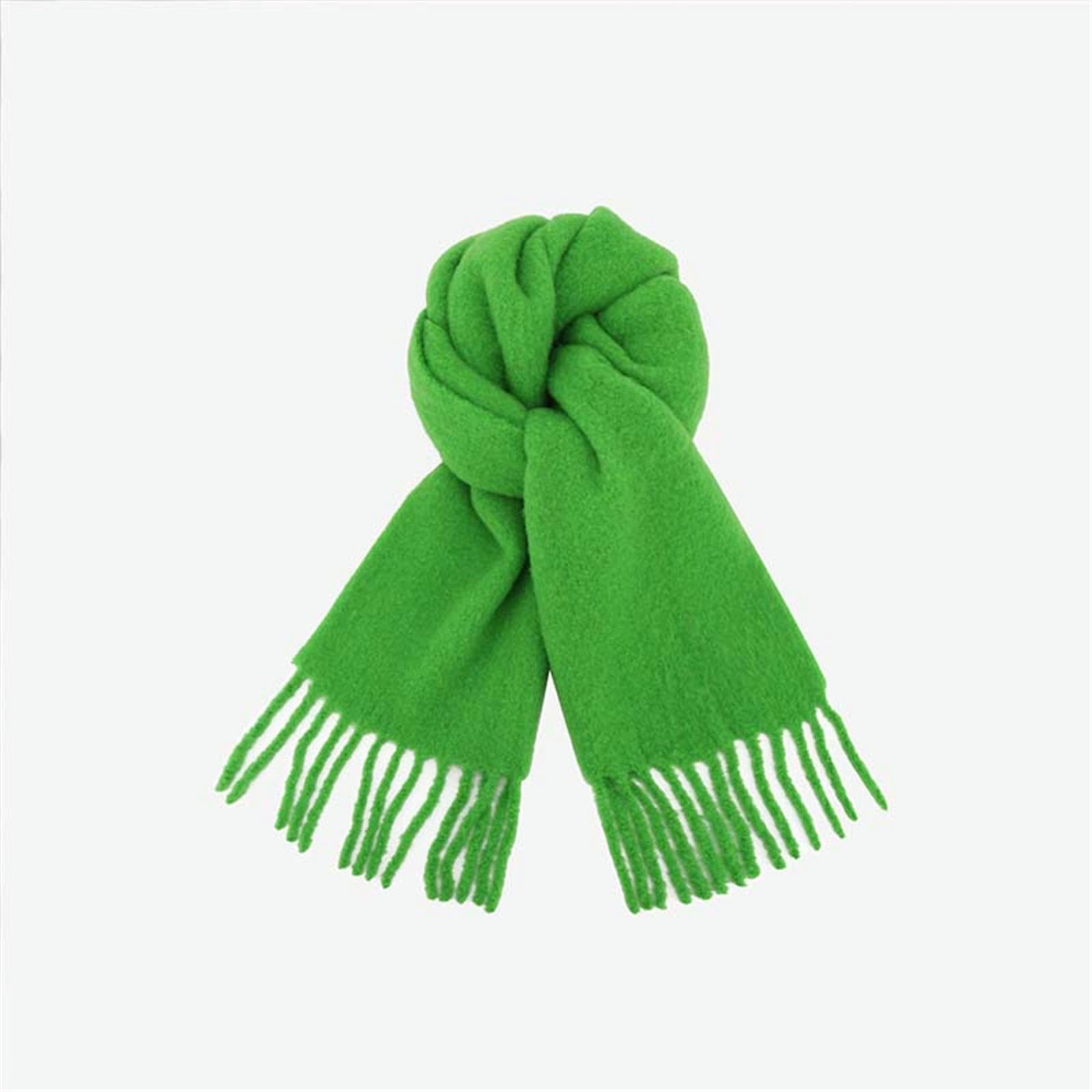 JOASIS Schal Für Damen Herbst Winter Damen Mischschal High-end Einfach Vielseitiger Tassel-schal Dicker Nackenschal-gelb-210 * 30 cm
