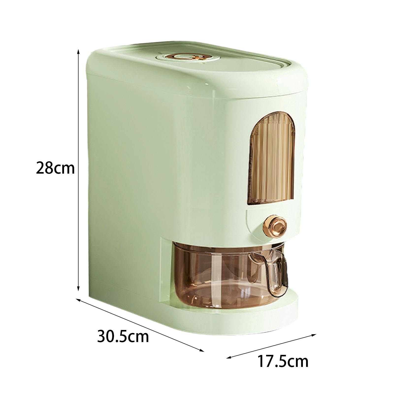 MagiDeal Reis-Aufbewahrungsbehälter, Reis-Aufbewahrungsbox, Müslibehälter, Reis-Aufbewahrungsbehälter, Trockenfutterbehälter für Schrank, Küche, Restaurant, Grün, 5KG