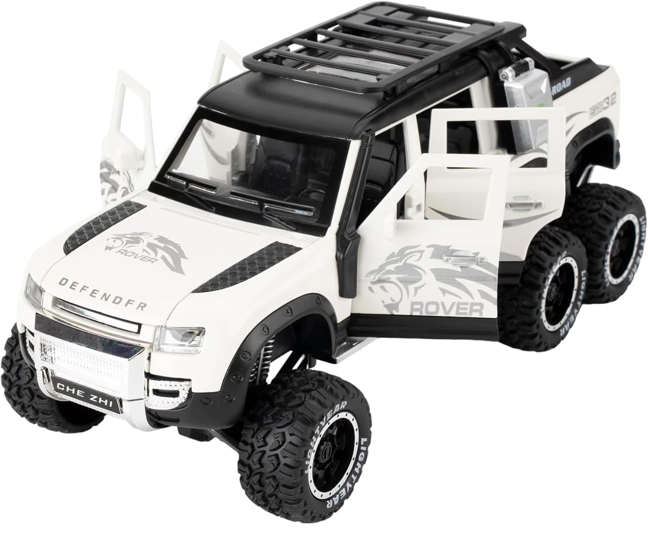 Magicwand Die-Cast【Iceberg White】 6 Tyre Off-Road 1:24 Scale 2024 Defender Guards Large with 6 Openable Doors,Lights & Music【Pack of 1】 (B0D7T7558B) Amazon Price History, Amazon Price Tracker
