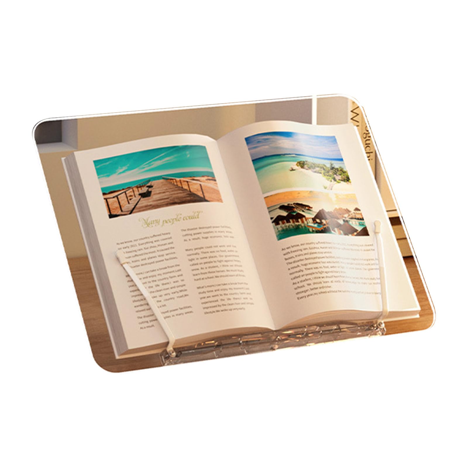 Transparent Stand 13 Adjustable Height Portable Cookbook Holder Students Reading Bookstand Laptop Tablet Bracket Portable Reading Stand Students Reading StandOffice Workers Holder Acrylic