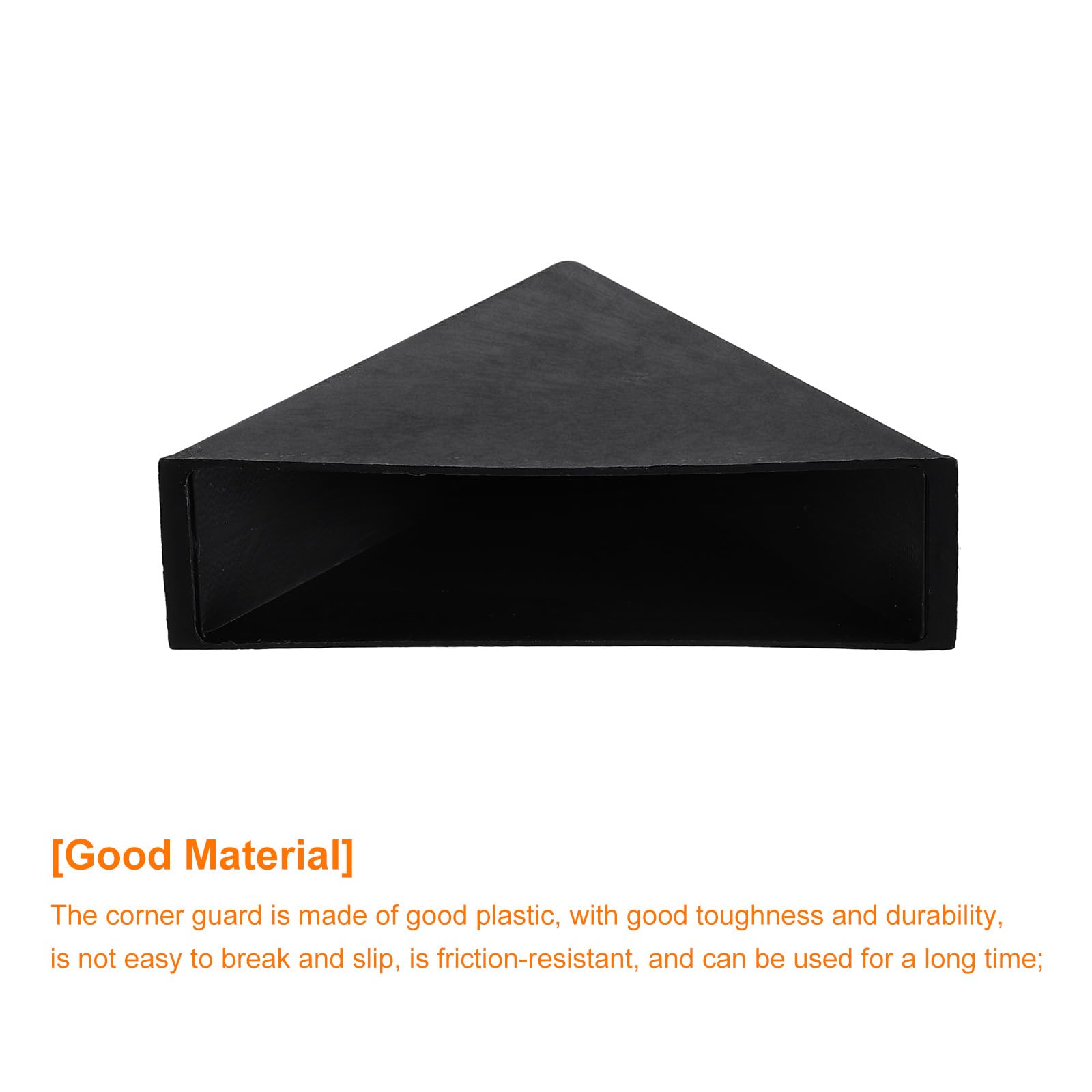 sourcing map Lot de 20 protections d'angle en plastique - 18 x 71 mm - Angle droit - Pour la protection des coins du verre, du miroir, du carrelage - Noir