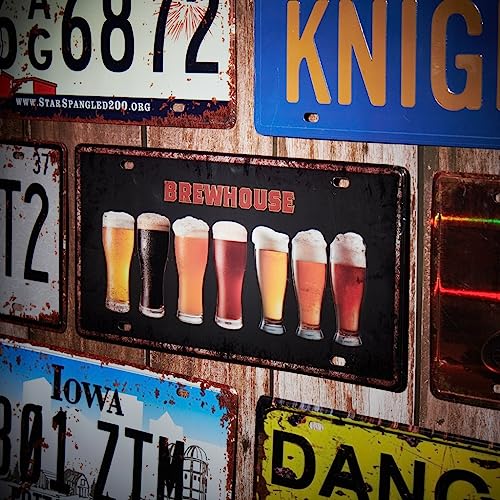 Image of Brewhouse Beer Multipurpose Metal Signs - License Wall Plate, Decorative Car Tag - Ideal for Cafe, Restaurant, Shop, Home, Hotel, Club, Office, Living Area