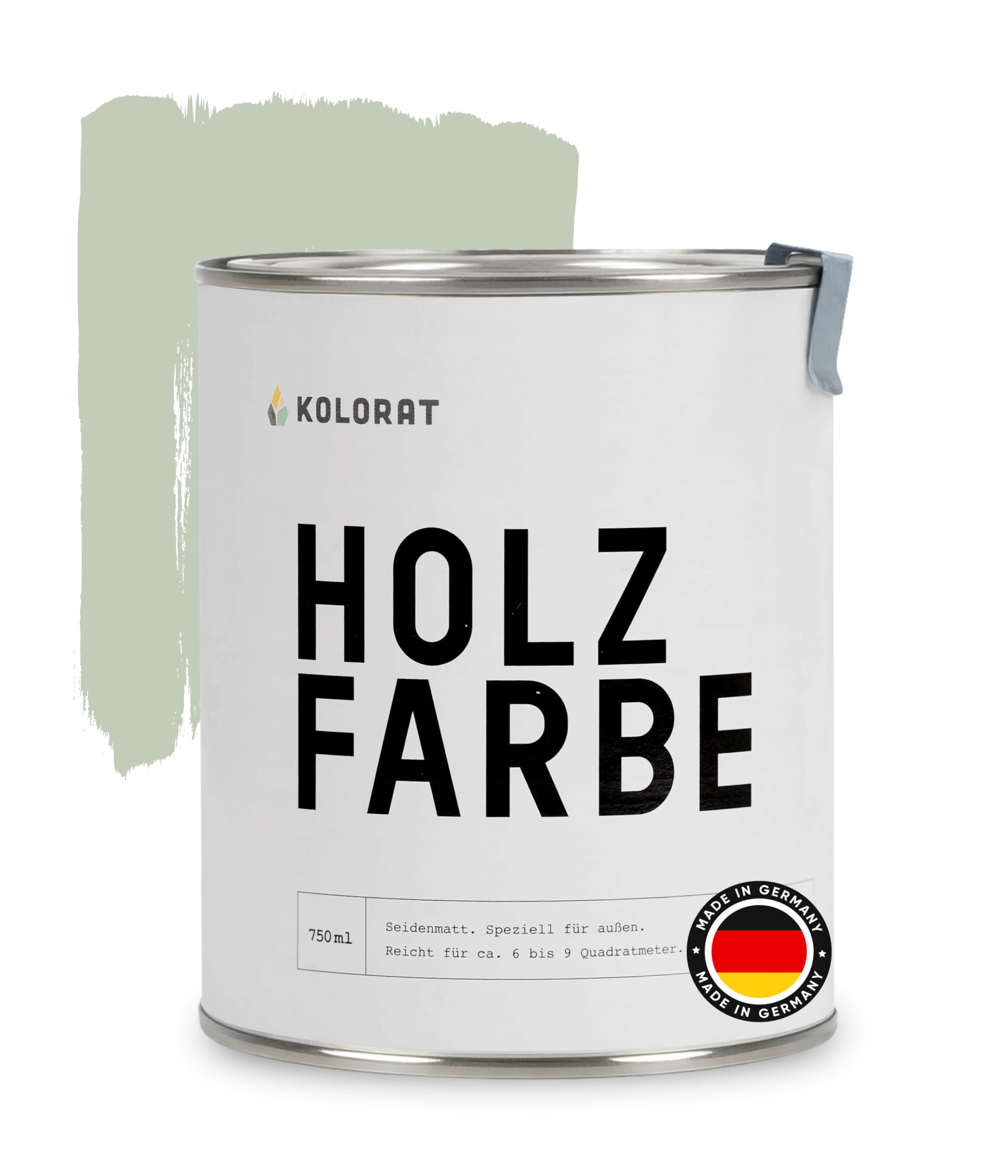 Kolorat® Holzfarbe, Frisches Salbeigrün 750ml - Wetterfeste Farbe für Außenanstriche - Wetterbeständiger Holzschutz - Perfekt für Holz im Außenbereich - Umweltfreundlich & wasserbasiert