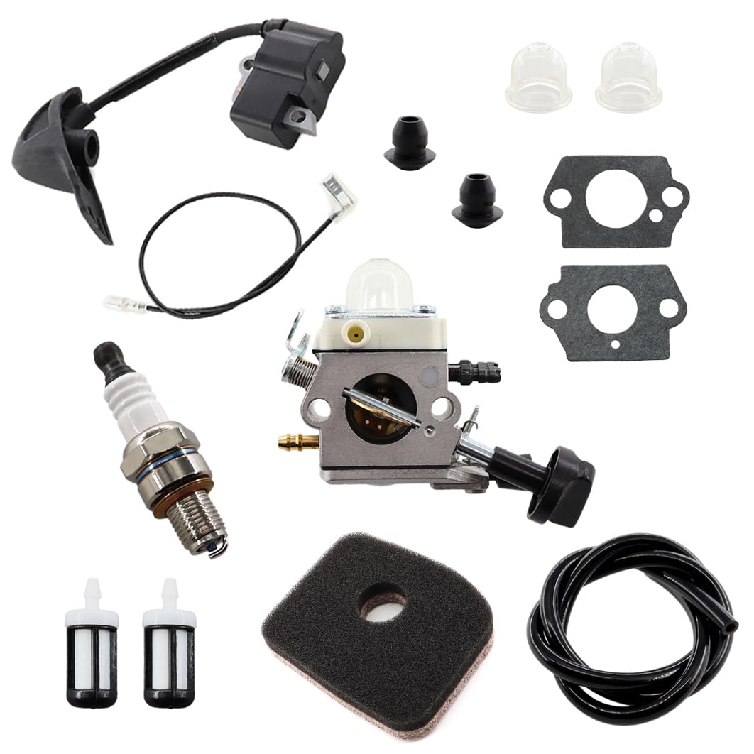 MCHNIC Carburetor Ignition Coil for Stihl BG56 BG86 BG56C SH56 SH86 SH86C 4241 400 1306,4241 400 1307,C1M-S261B, 4241-120-0632 w/Air Filter Spark Plug Service Kit