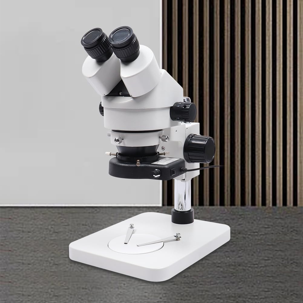 Microscopio binocular de aumento continuo de 7 a 45 aumentos, reparación de relojes, placa de circuito, soldadura, identificación de joyas, microscopio profesional de tres ojos, CCD, tela fundida,
