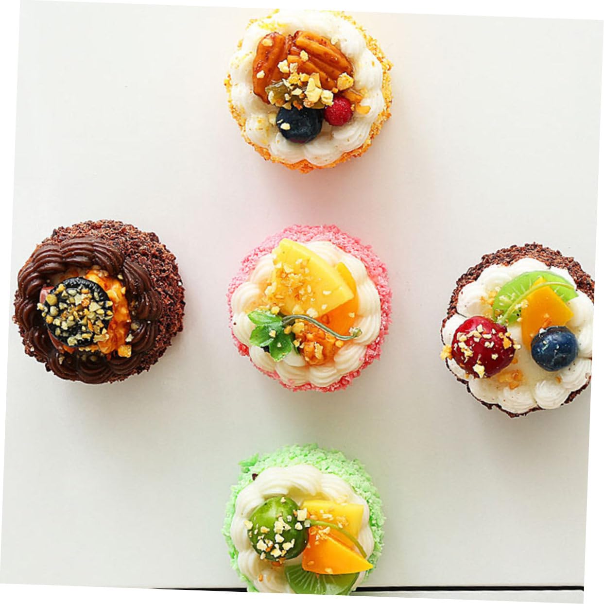 Kunstharz Kühlschrankmagnet 6 Stück mit Kuchenmotiv
