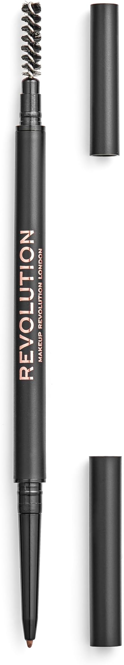 Revolution Precise Brow Pencil, Double-Ended Makeup Tool with Brush for Easy & Ultra Defined Brows and Bold Looks, Brown, 0.05g