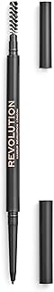 Makeup Revolution Precise Brow Pencil, Double-Ended, Ultra-Fine Pencil Tool, Includes Spoolie, Brown
