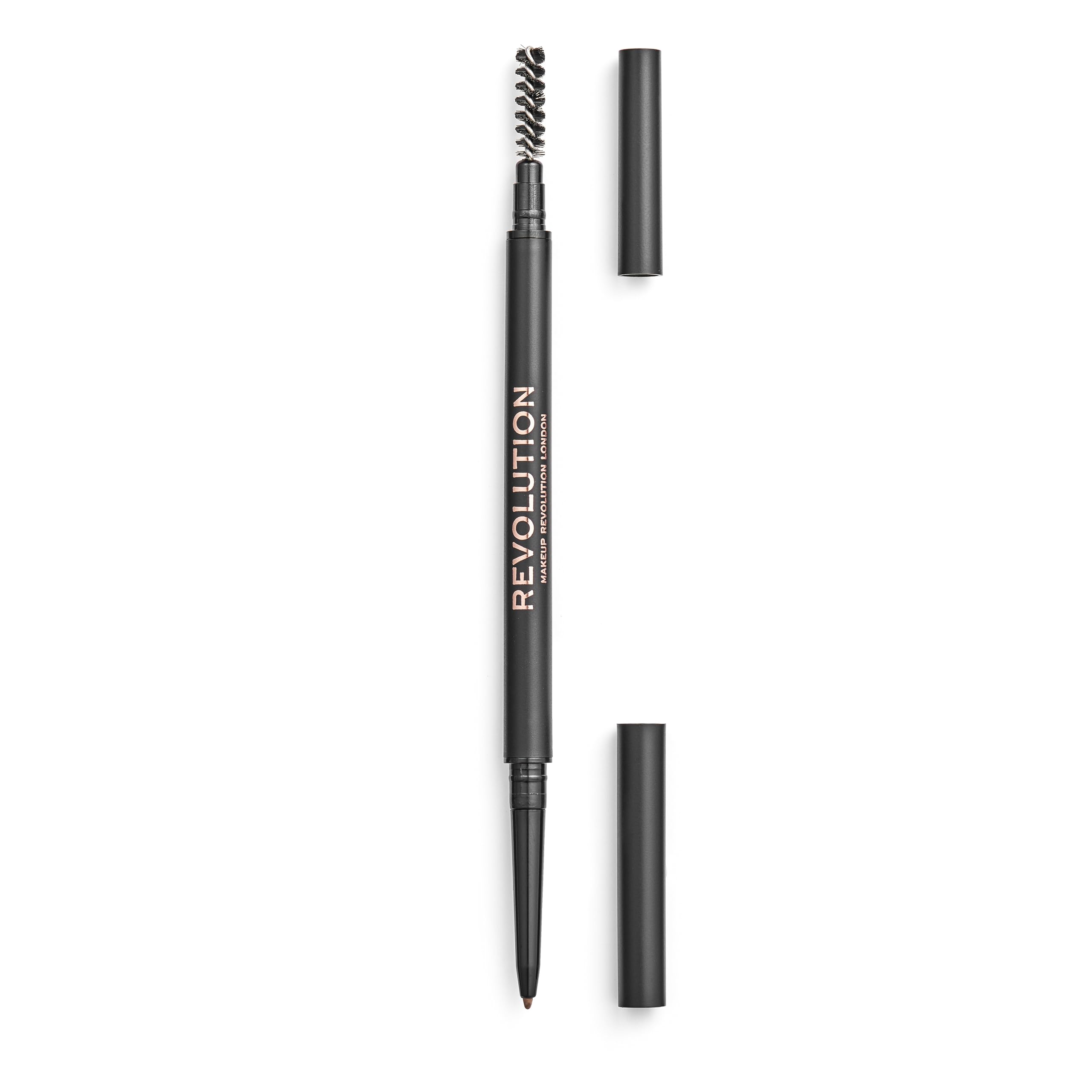 Makeup Revolution Precise Brow Pencil, Double-Ended, Ultra-Fine Pencil Tool, Includes Spoolie, Brown