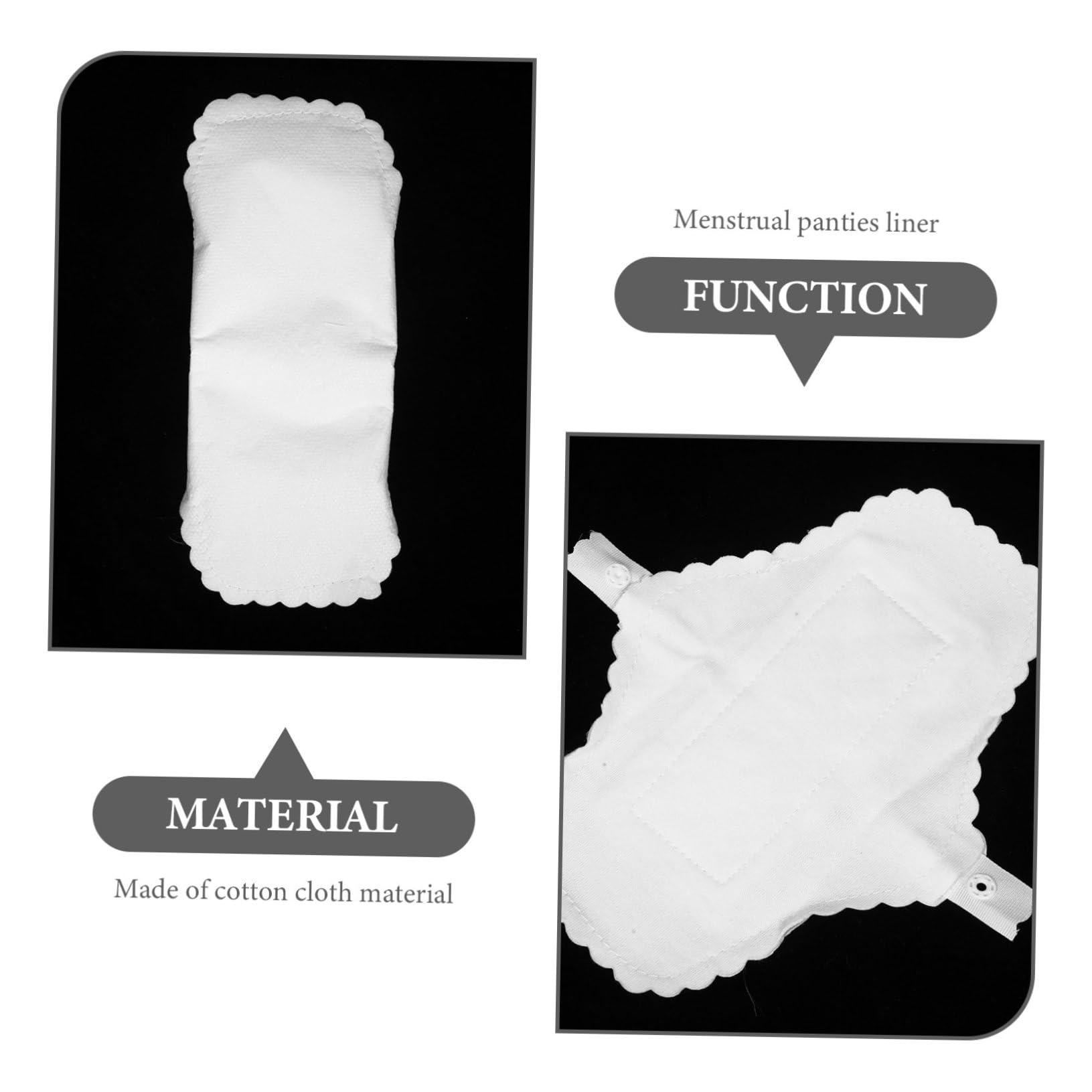 SOIMISS 30 Piezas Paño Menstrual Lavable Protegeslip Reutilizables Forro De Bragas Menstruales Sanitario Absorbente Mujer Embarazada Paño De Algodón Impermeable Tela De Las Mujeres