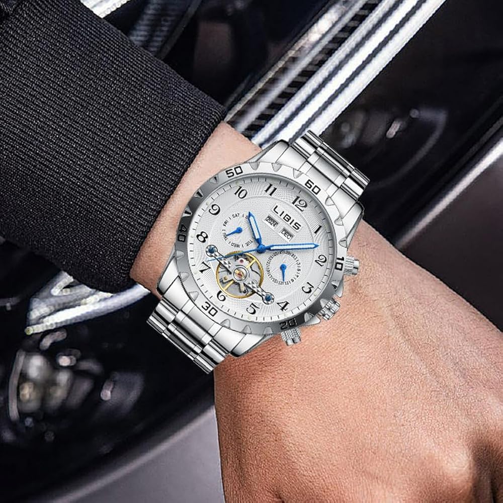 Amazon.com: LIBIS Men's Luxury Automatic Mechanical Watch,Crystal