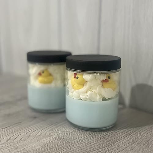 Miniatura 4 de Moldes de silicona para bebé, 4 piezas, moldes para pies de bebé, carrito de baby shower y ropa, molde de pato para chocolate para decoración de