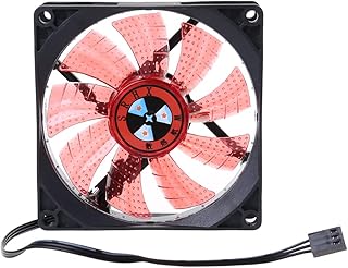 BUZHI 90mm 3-Pin LED Case Fan Silent Fan,CPU Cooler, PC Cooling Fan for PC Desktop Computer Case Cooling Cooler Fan