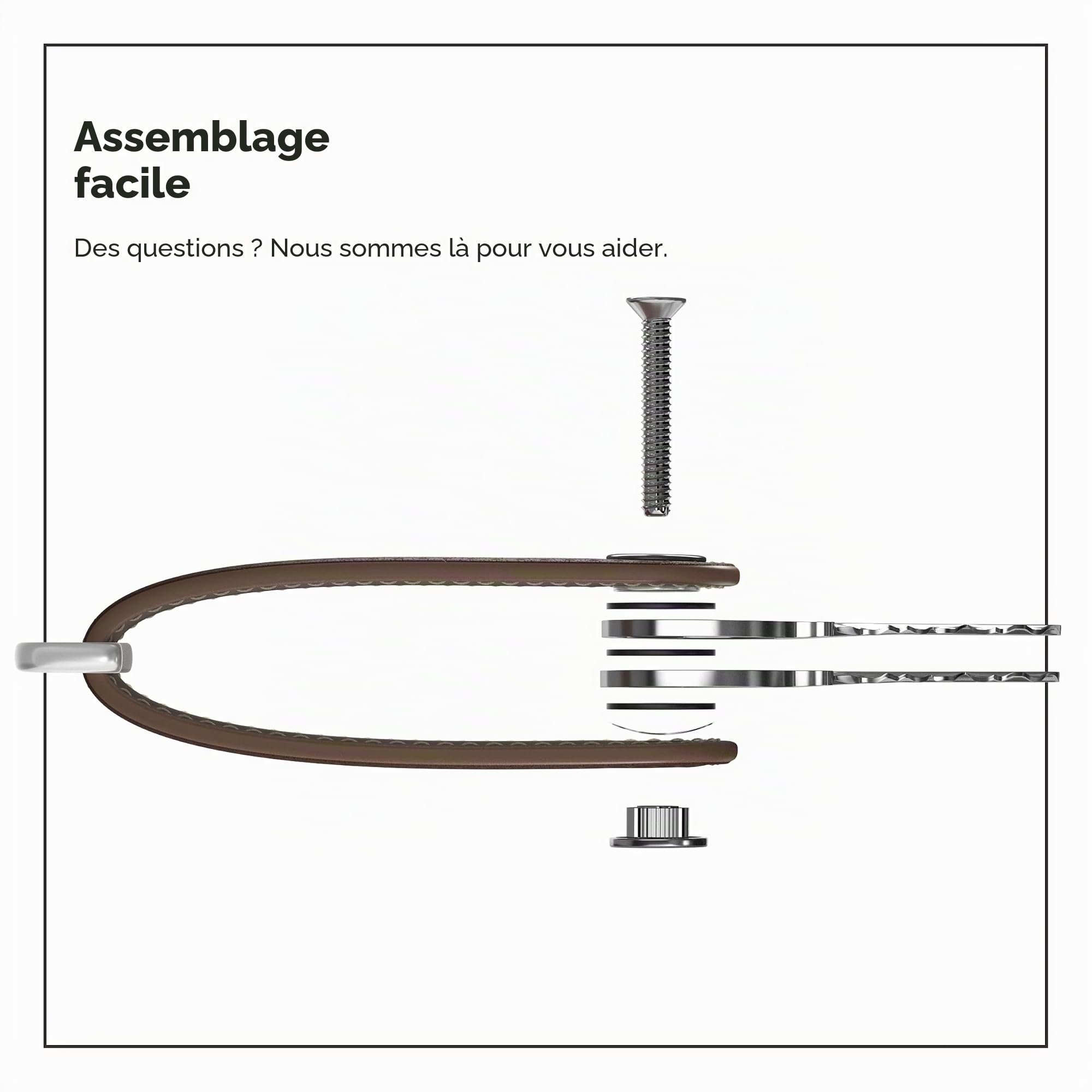 ThorKey NORTHWALL Organiseur pour Clés Cuir Compact Cuir de Qualité Premium - Mécanisme de Verrouillage de Sécurité – Jusqu'à 8 clés et outils - Porte-Clés Pratique - Marron