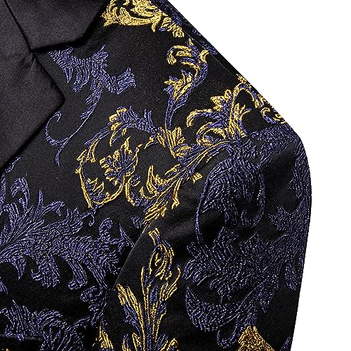Image of Barry. Wang Men's Sport Coats & Blazers Flower Suit Jacket 1 Button Paisley Tuxedo Mardi Gras Carnival Parade Gift
