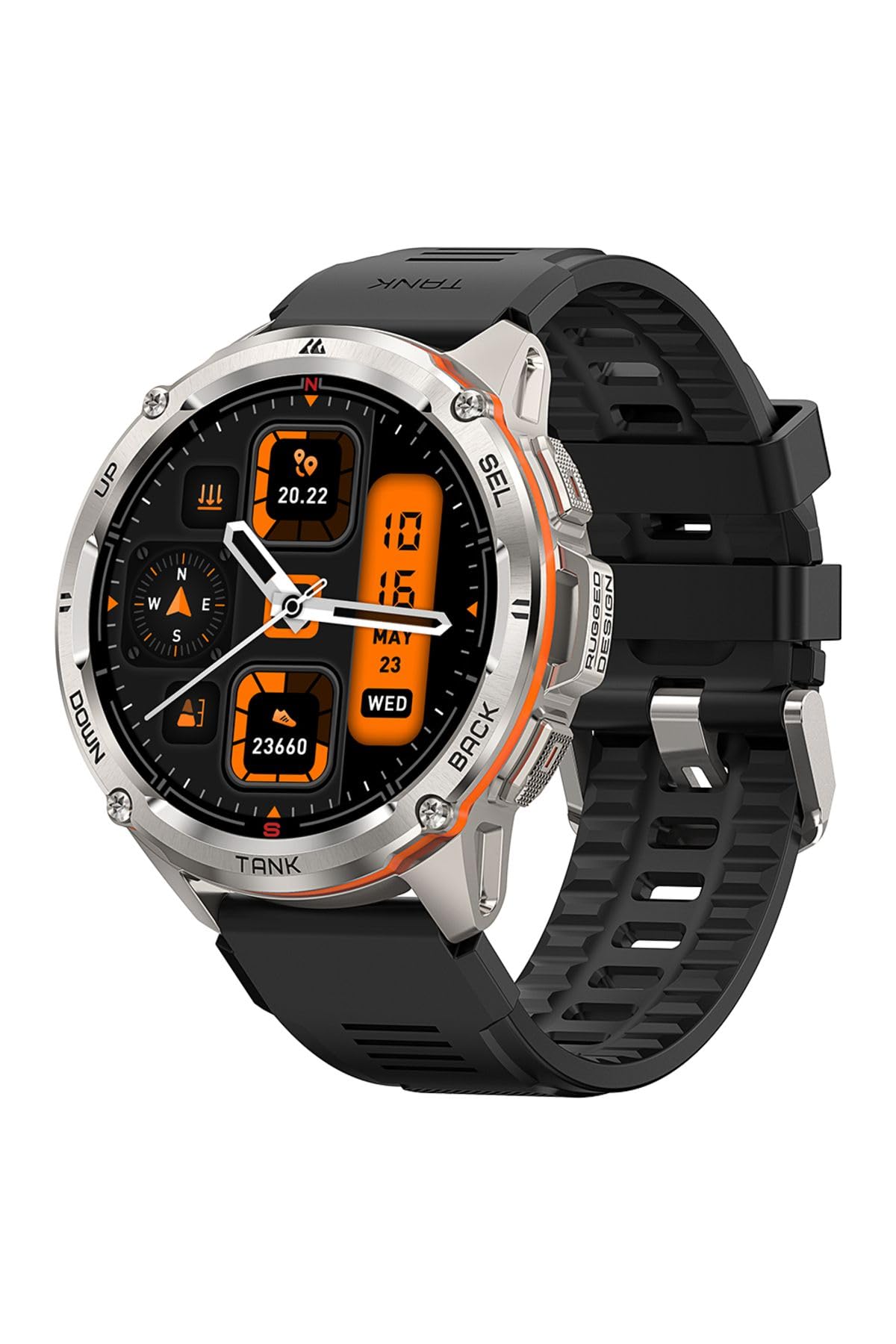 KOSPET 14000014000 T3 Ultra Orologio intelligente AMOLED GPS impermeabile argento 1,4"