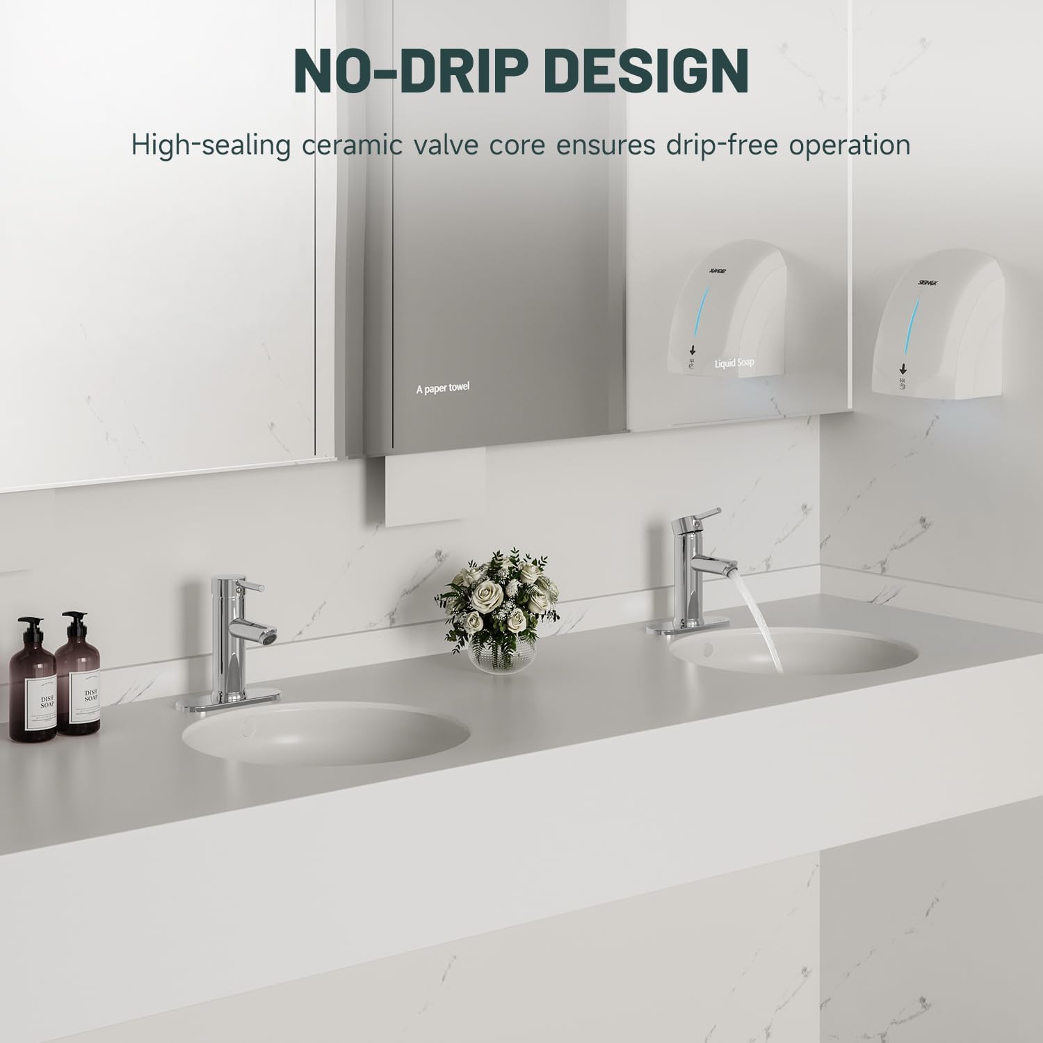 Chrome Bathroom Faucets, Single Handle Bathroom Faucet 1 Hole Bathroom Sink Faucet Modern Commercial Lavatory Vanity Faucet with Cover Plate Pop Up Drain with Overflow Included, Brass