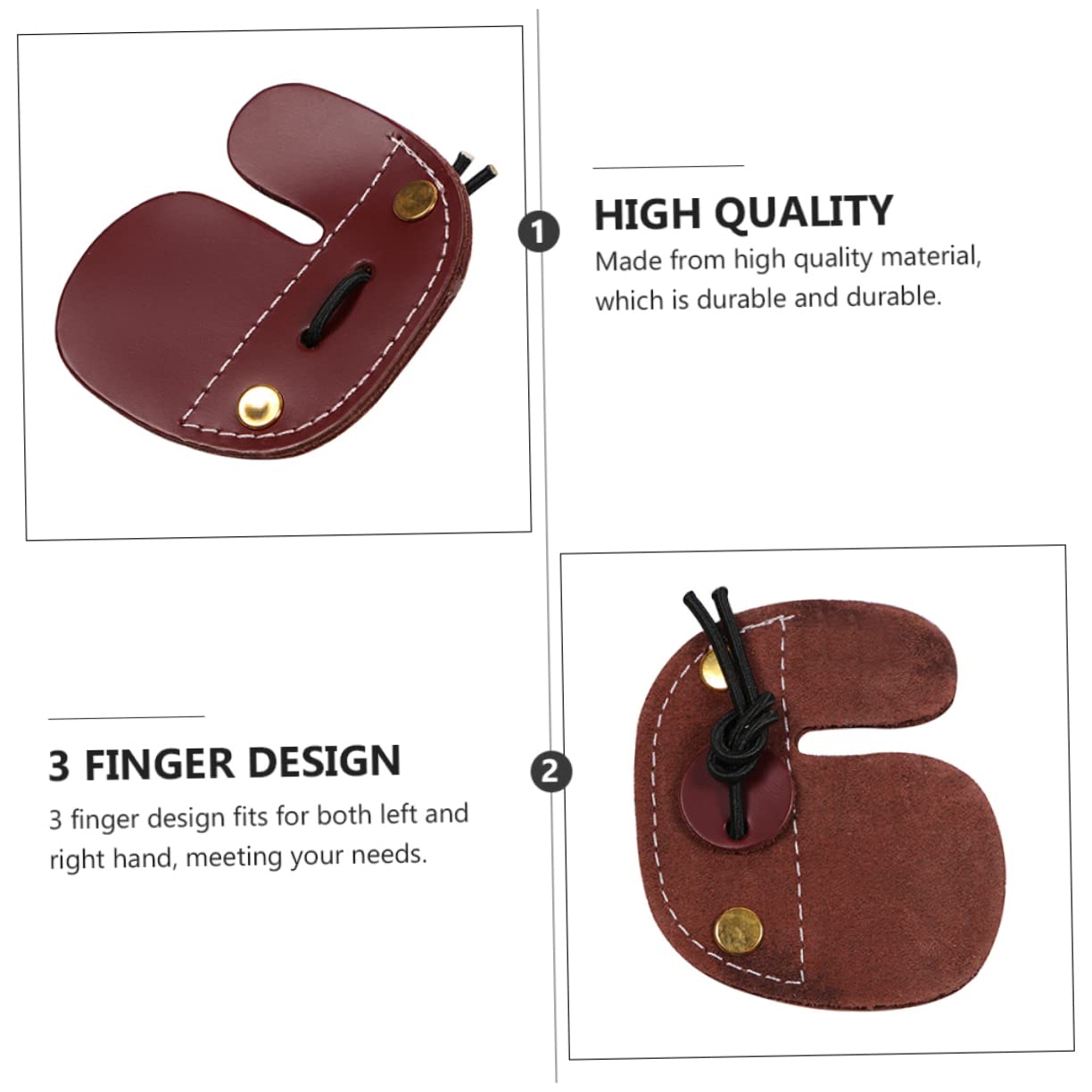 WOONEKY Double-Layer Fingers Protector for Recurve Arrow Finger Cover Cover