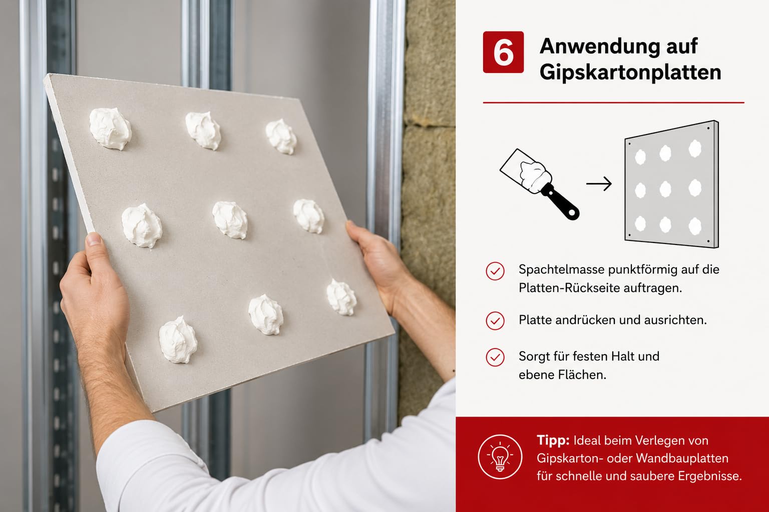 LEINOS Glätt- und Strukturspachtel 684, weiß – Feine Spachtelmasse für Wand & Decke innen, lösemittelfrei, atmungsaktiv, gebrauchsfertig, für Lehmputz, Kalk, Gips, Altanstrich, strukturierbar – 1 kg