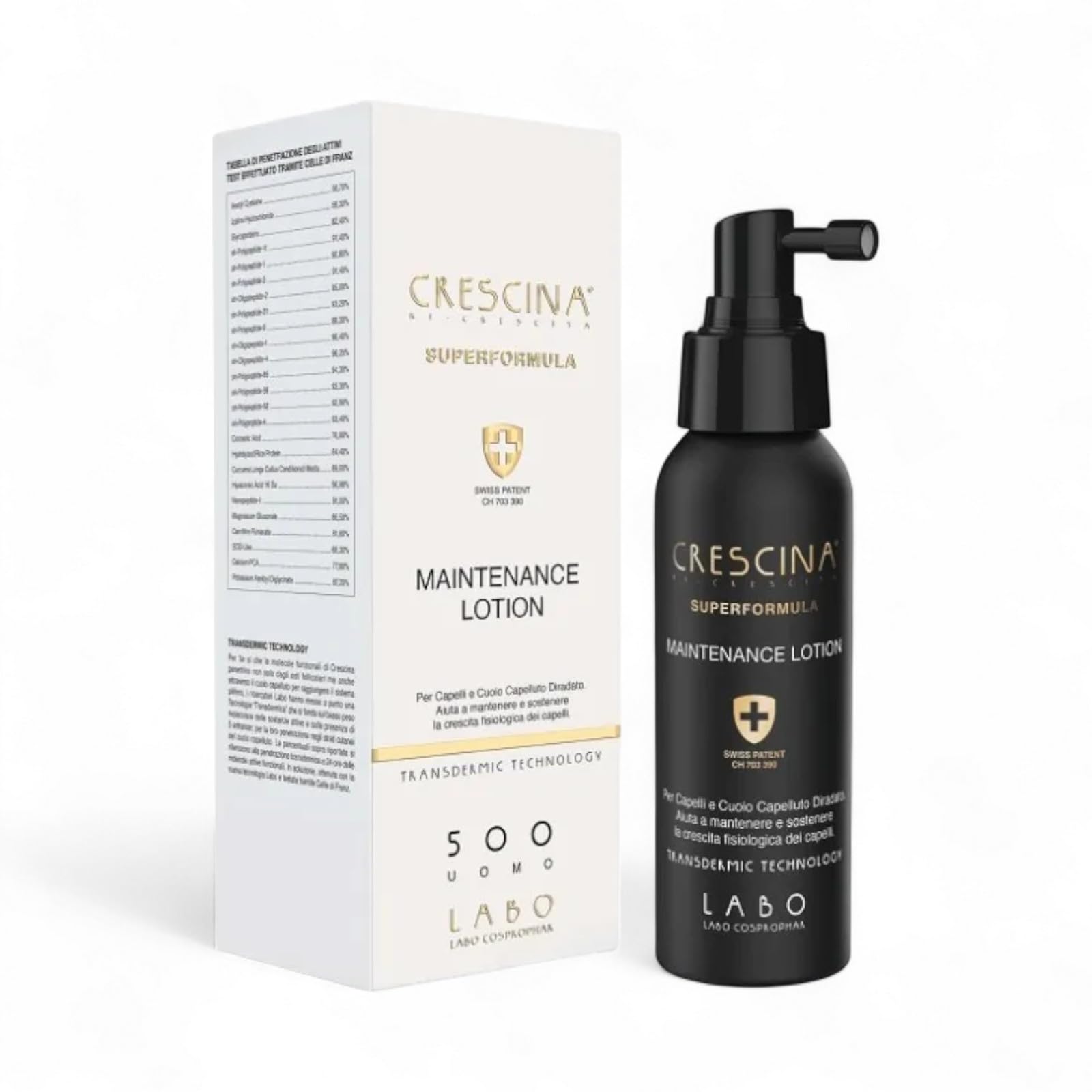 Crescina Ri-Crescita Superformula Maintenance Lotion Trattamento Anticaduta in Lozione Spray Uomo 500 100ml