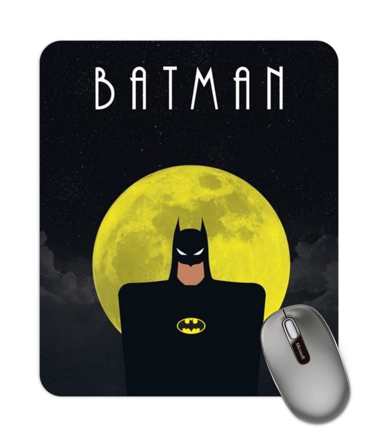 Darkbuck Mouse Pad for Gaming PC Laptop Desktop Mousepad Rubber Base with Anti Skid Smooth Surface (22 cm x 18 cm) Superhero (Anime Batman)