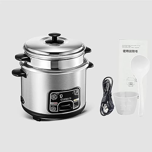 Miniatura 6 de Olla de arroz con cesta de vapor, ollas de arroz, (2-6 litros) portátil, olla interior de acero inoxidable, con vaporizador, funciones cálidas, para