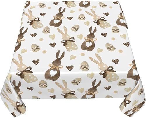 Vista 150 de AEIOAE Mantel cuadrado para el día de San Valentín de 60 x 60 pulgadas, mantel de corazones de amor, mantel de San Valentín, tela de poliéster