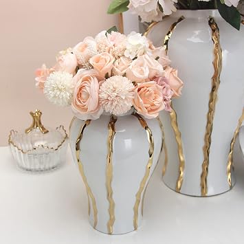 Handicraft Ginger Jar, Ceramic Ginger Jars with Lid, Organizer Display Jar for Home Decor, Tea Cans, Storage Jars [Energy Class A]
