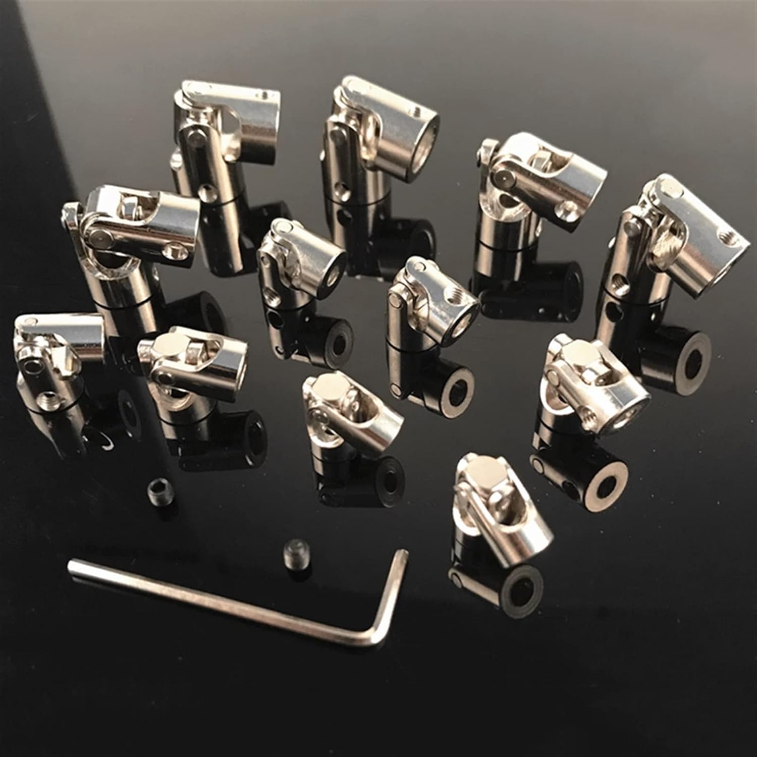 acoplamiento de eje, Acoplador de eje cardán Metal, junta Universal, conector Motor coche y barco, varios tamaños(3.17mm 3.17mm)