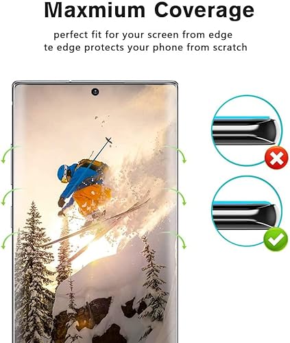 Miniatura 3 de AFSKU Protector de pantalla para Galaxy S22 Ultra, película de vidrio templado Ultra HD, resistente a los arañazos, cobertura completa 3D, dureza