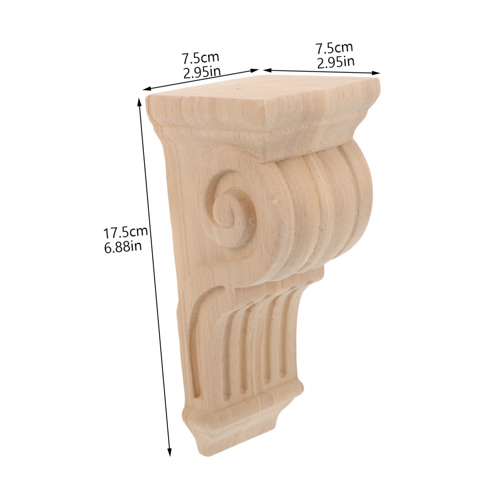 Elegante Holzsäulen Eckleiste mit Dekorativem Design Künstlerisch Geschnitzt Leicht zu Bemalen für Wand und Möbeldekoration im Wohnraum