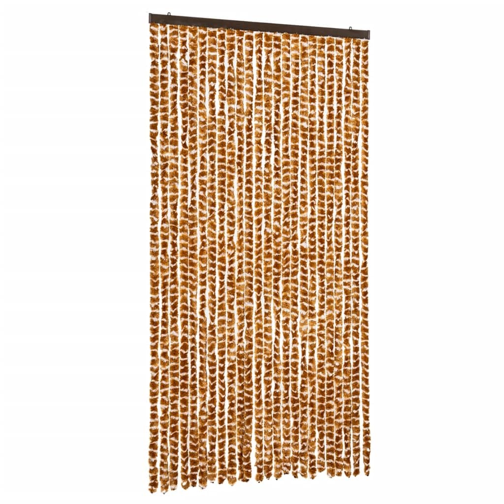 VidaXL Insect Curtain Ochre White 100x220 cm Chenille Yellow