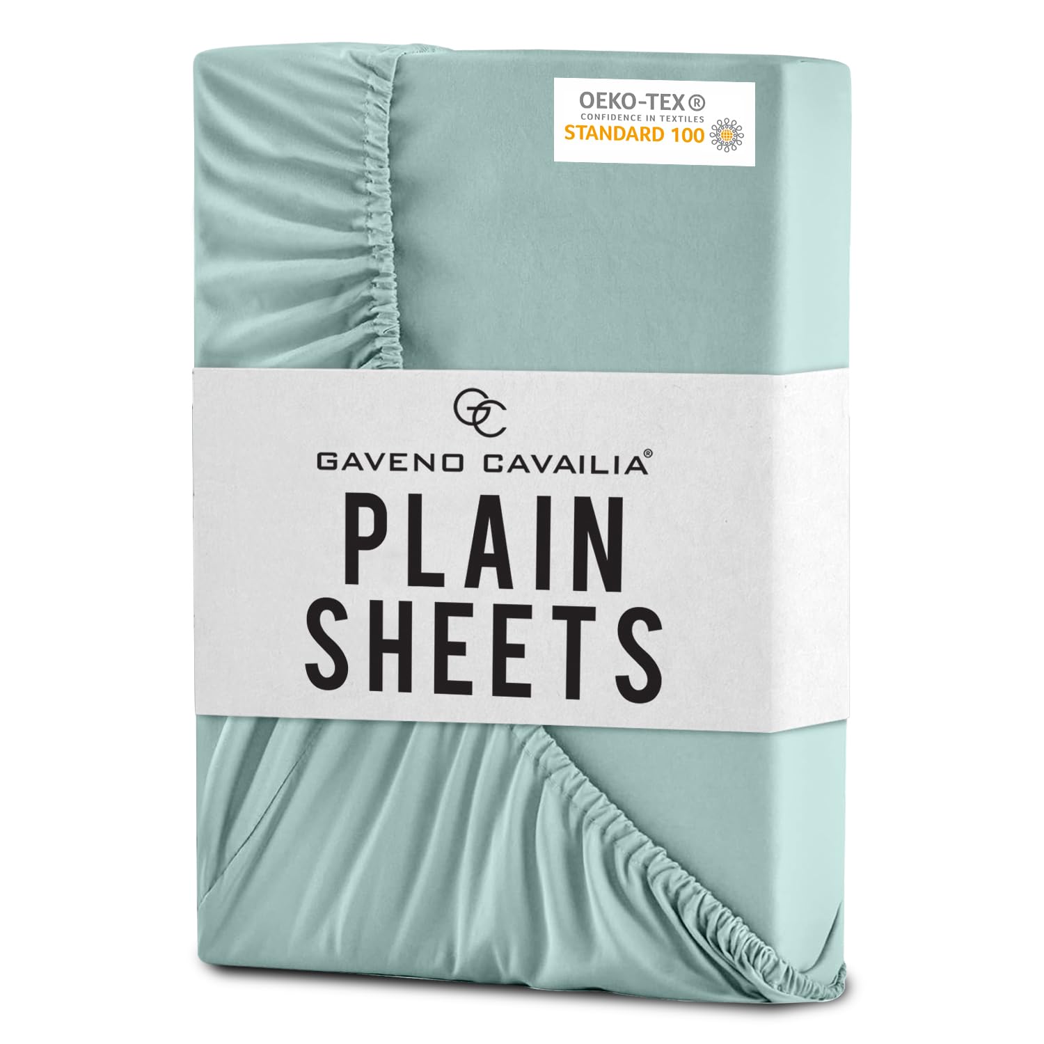 Gc Gaveno Cavailia Duck Egg Microfibre Fitted Sheet With Deep Pocket, King