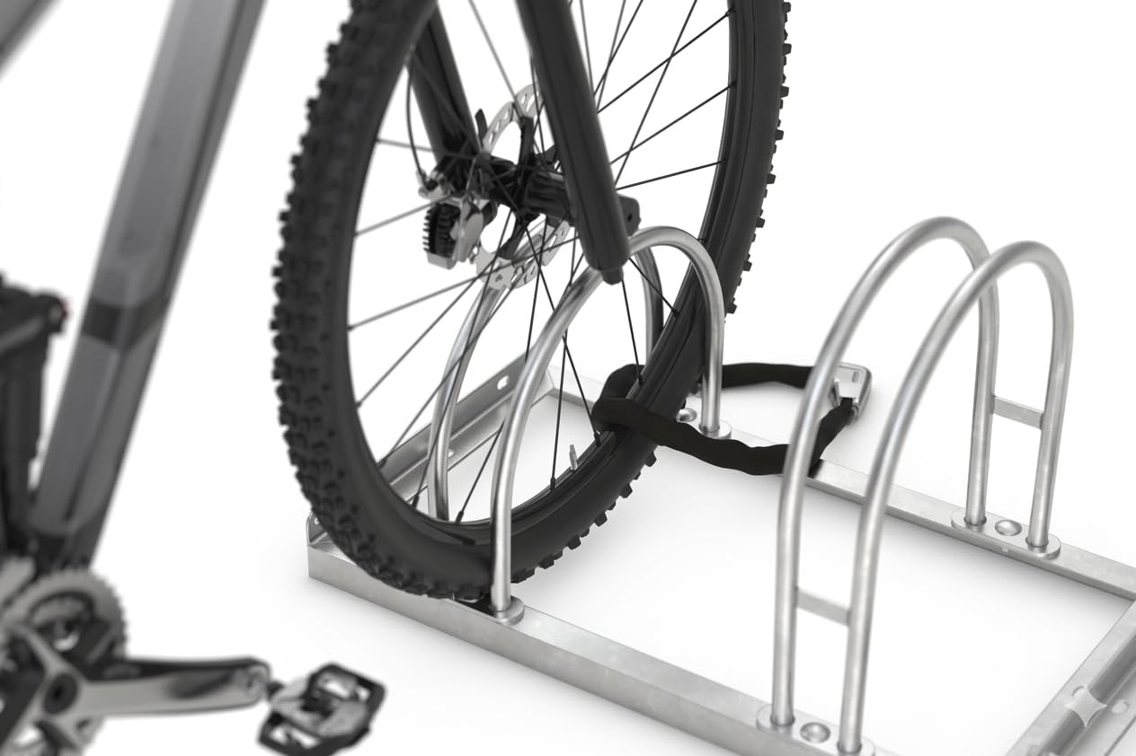 Bogenparker 5052 | Fahrradständer für 2 Fahrräder | einseitig | Freiaufstellung | Abwechselnde Hoch-/Tiefeinstellung | erweiterbar | Fahrradparker Bodenparker Mehrfachständer Bügelparker | Dreifke®