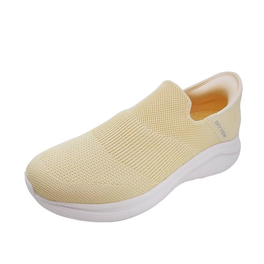 SKYVIEW Men & Women's Fashion Sports Shoes SLIP-ON Intimate Sports Shoes Mesh Mountaineering Running Shoes Men & Women's Casual Shoes Men's & Women's Shoes 41 EU Beige