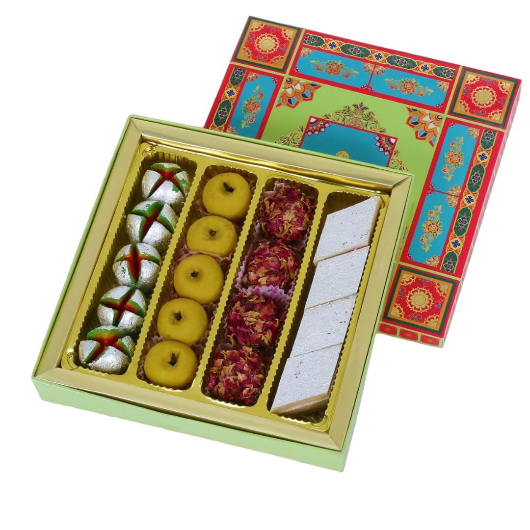 GHASITARAM'S Assorted Dryfruit Mithai, Sweets Gifts Box For Diwali Gifting, Festive Gifting, 400 gm