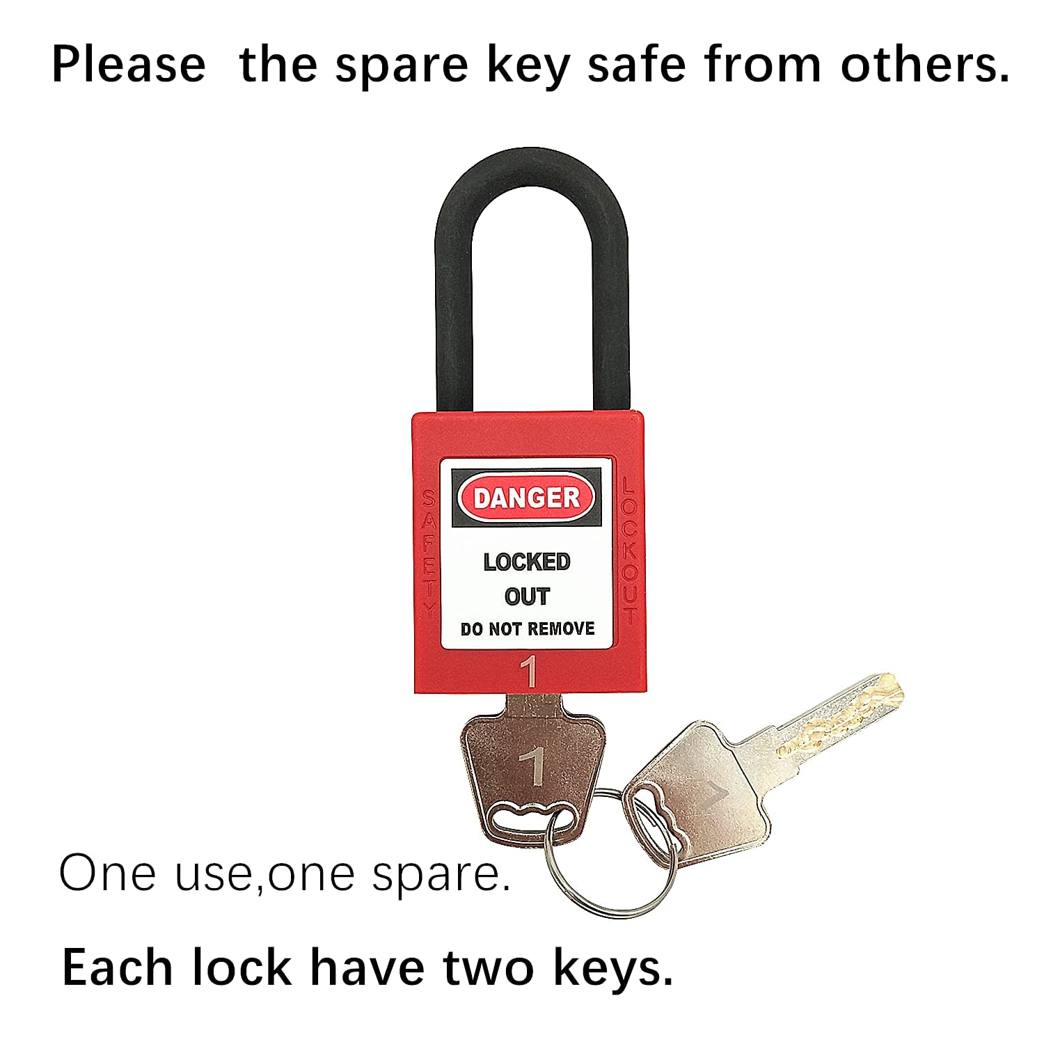 RecycLock Candado de seguridad, con llave diferente, OSHA Loto Candados de seguridad para estaciones de bloqueo y dispositivos con número (1-10)