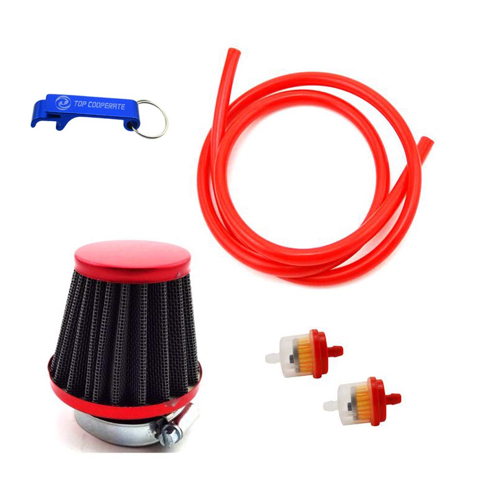 Buy TCMotor Red 38mm Air Filter Fule Cleaner Gas Line Hose For 50cc
