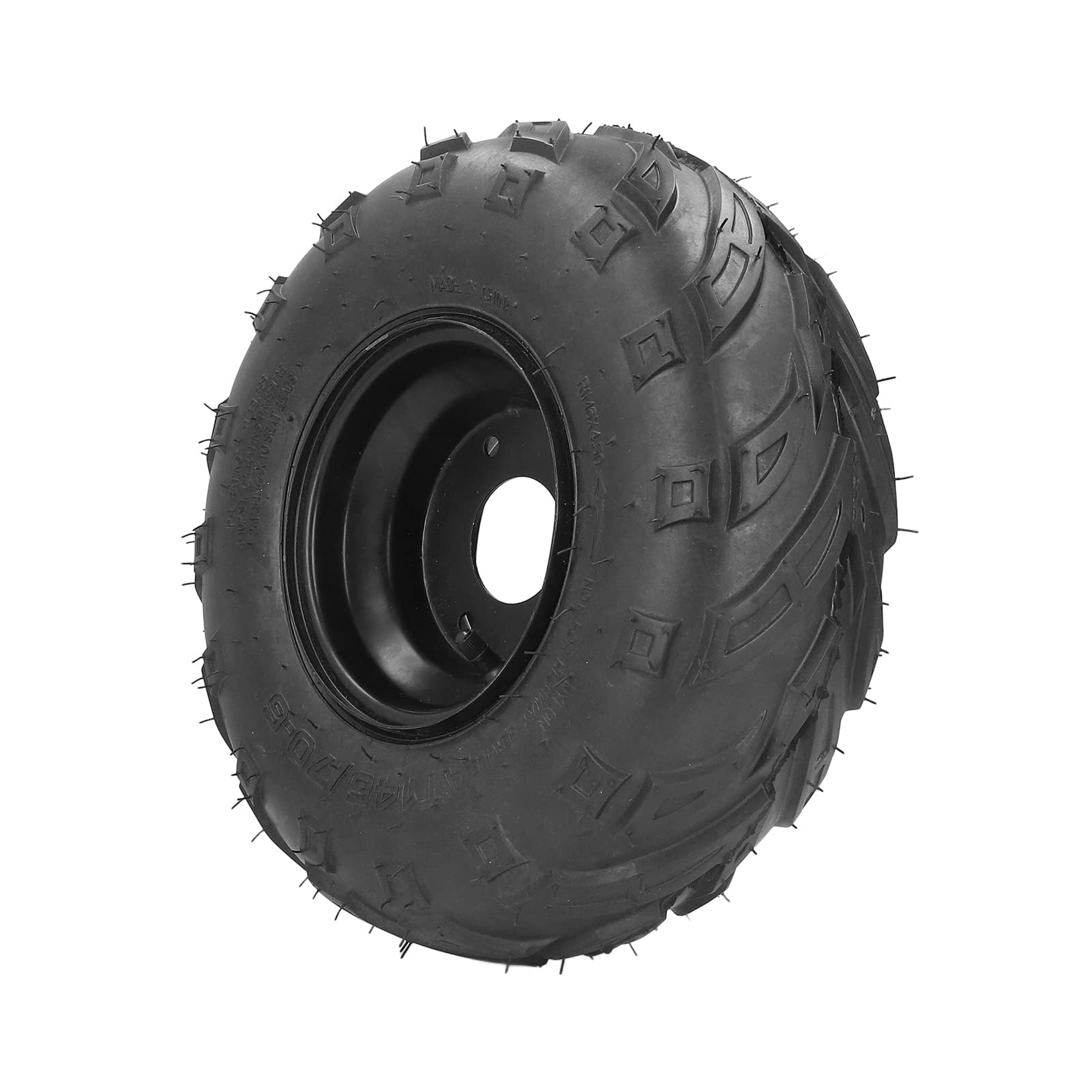 Pneumatico Tubeless 145/70-6 con Cerchio in Gomma da 6 Pollici Universale per Go Kart UTV Quad Bike (Headerbs)