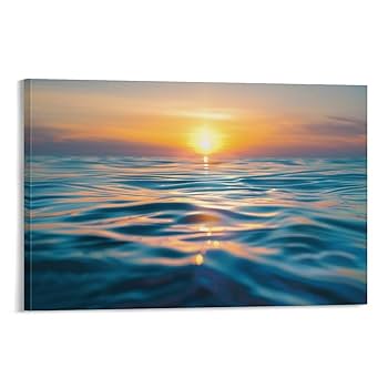 Amazon.co.jp: 絵画 太陽が海を照らしますインテリア 絵画 魅力
