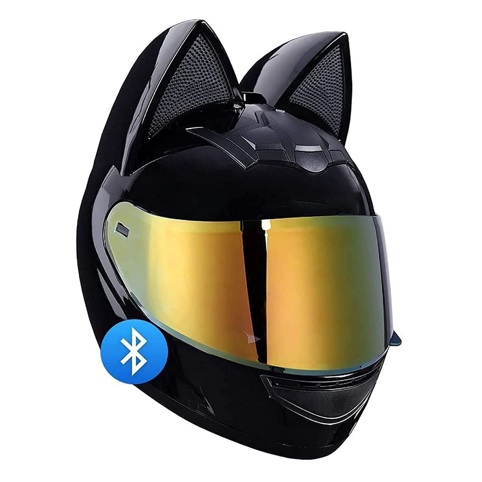 Cat Ears Integral Kaski Bluetooth Kask Motocyklowy Rozpinany Modułowy Kask Zintegrowany ECE Certyfikowany Dorosłych Kaski Motocyklowe Dla Mężczyzn Kobiet Skutery Kaski Motocyklowe
