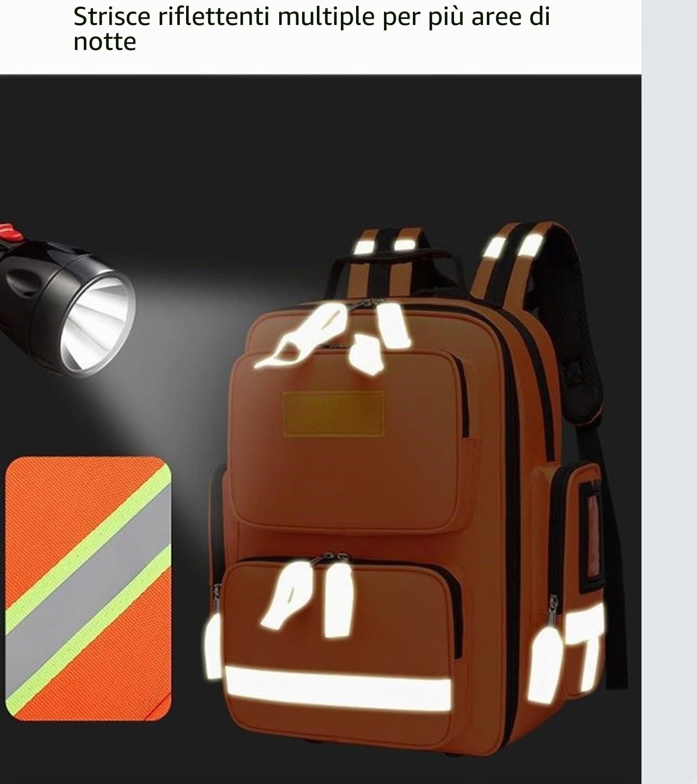 Zaino Per Traumi Di Emergenza, Borsa Di Primo Soccorso Con Riflettente, Grande Capacità, Zaino Infermiere Domiciliare, Zaino Emergenza, Borsa Medicale Per Campeggio, Escursionismo, Trekking