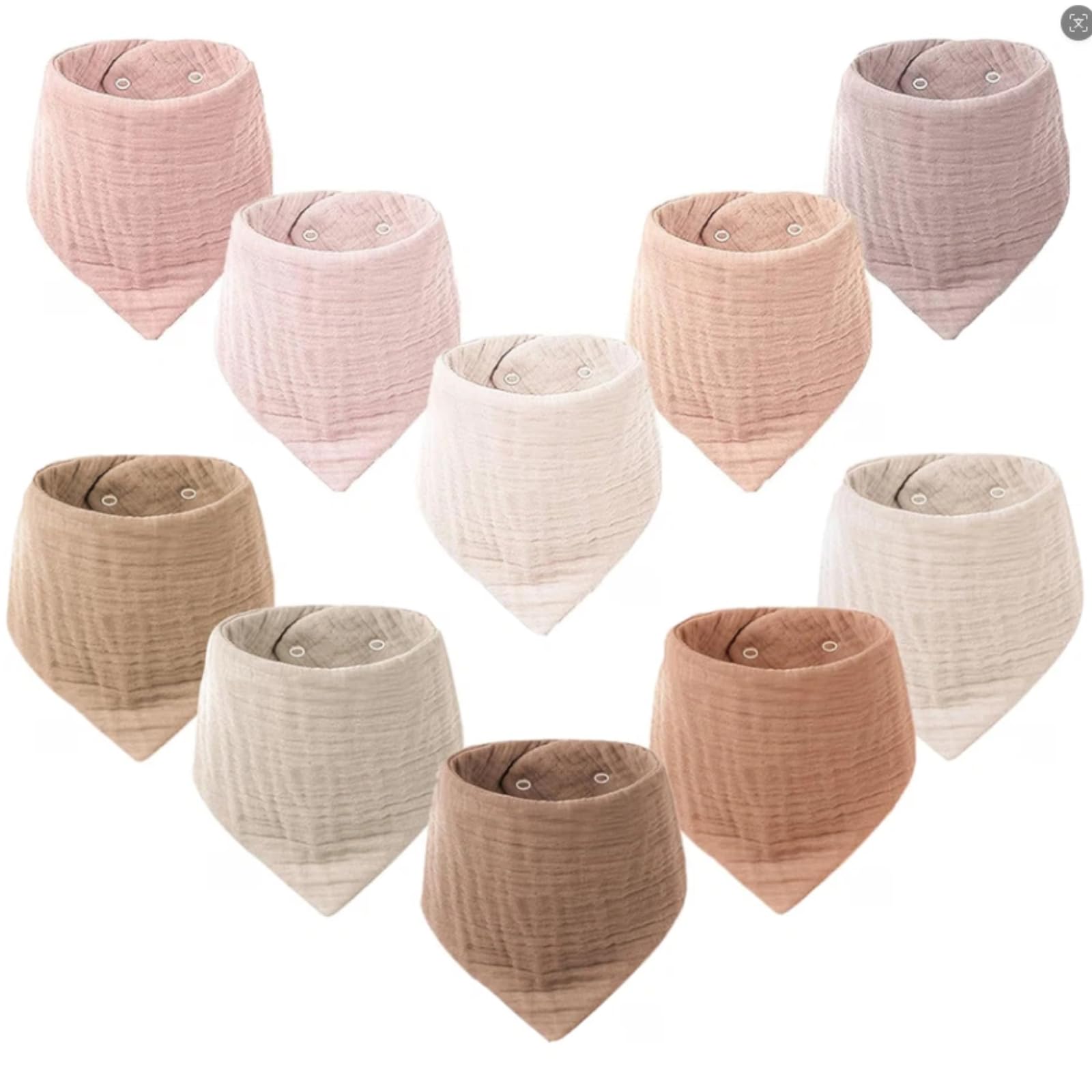 VOMARHUG Muslin Baby Lätzchen,10 Stück Sabberlätzchen Baby,Muslin Dreieckstuch Baby,Super Saugfähige Bio-Baumwoll Halstuch Baby,Lätzchen für Säugling Kleinkinder
