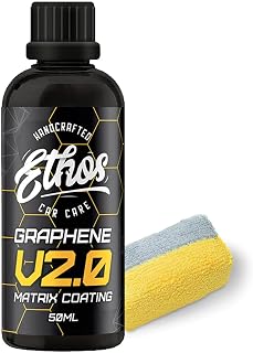 Ethos Handcrafted Car Care Graphene Matrix Coating with Applicator - Graphene Ceramic Coating | 5+ Years of Protection | Incredible Hydrophobic - Revolutionary Graphene Nanotechnology