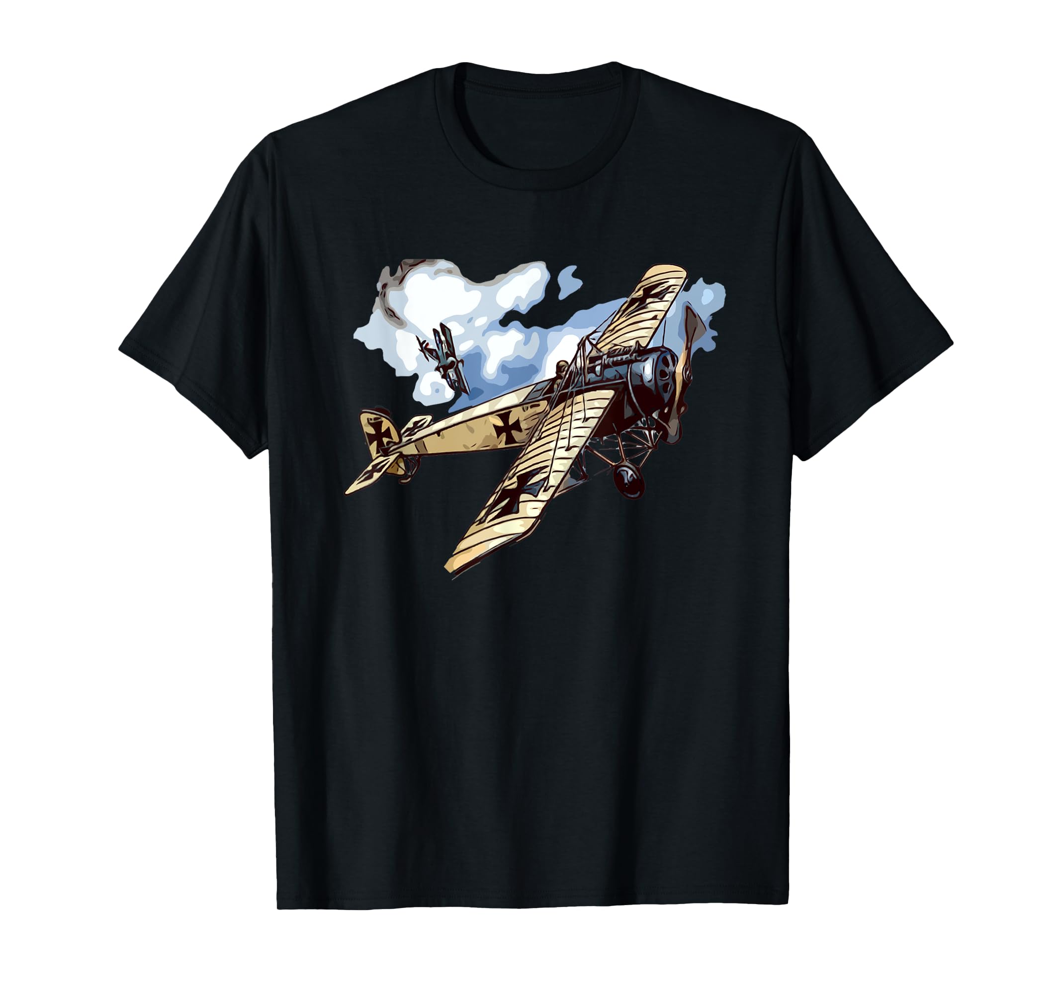 Amazon | 第一次世界大戦空中戦闘ドイツ複葉機 Tシャツ | T