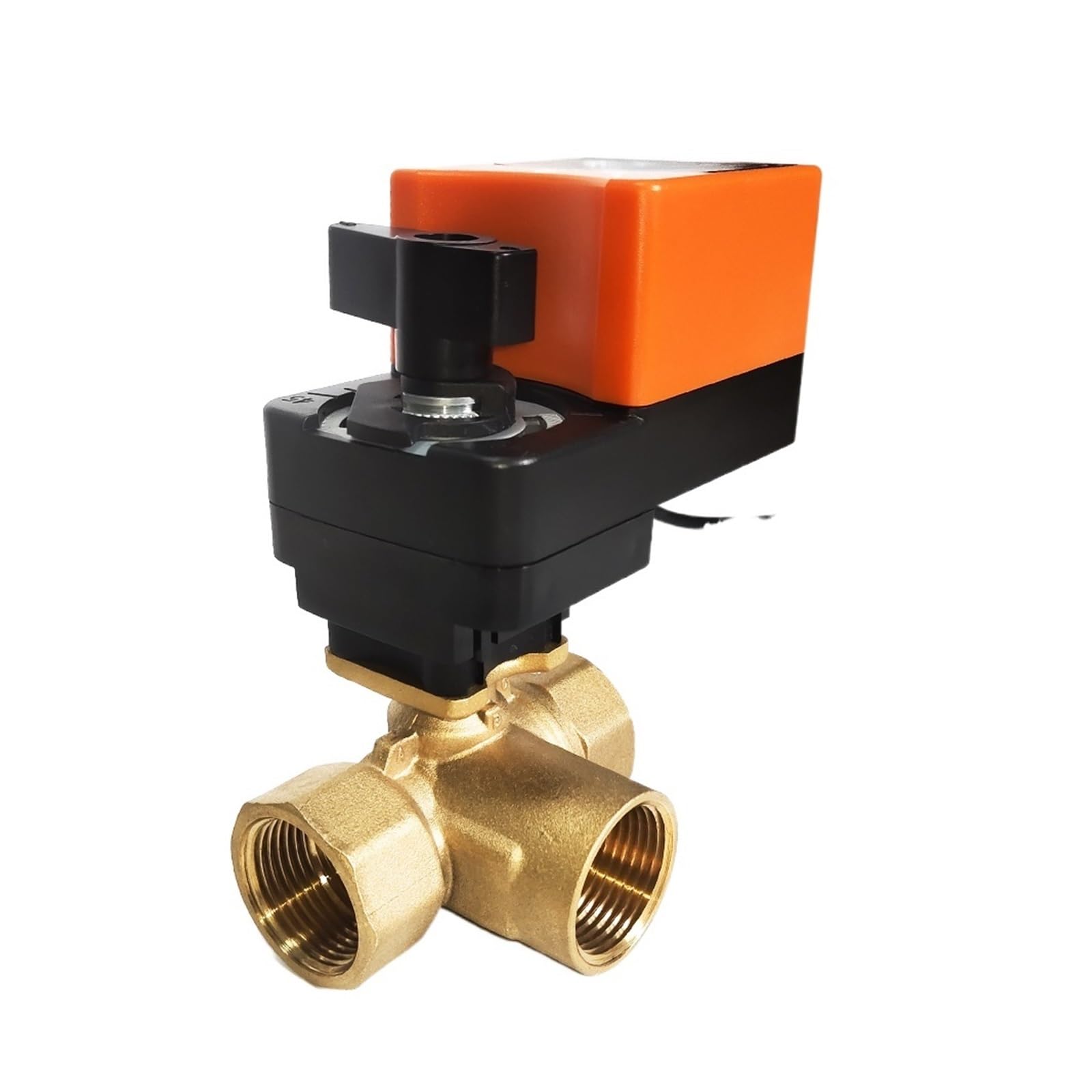 Válvula reguladora Válvula de proporción de 1 1/2'' Puerto T de 3 vías, Válvula reguladora eléctrica 4-20mA o 0-10V Modulación for regulación de flujo Piezas de válvulas de apertura y cierre de aire,