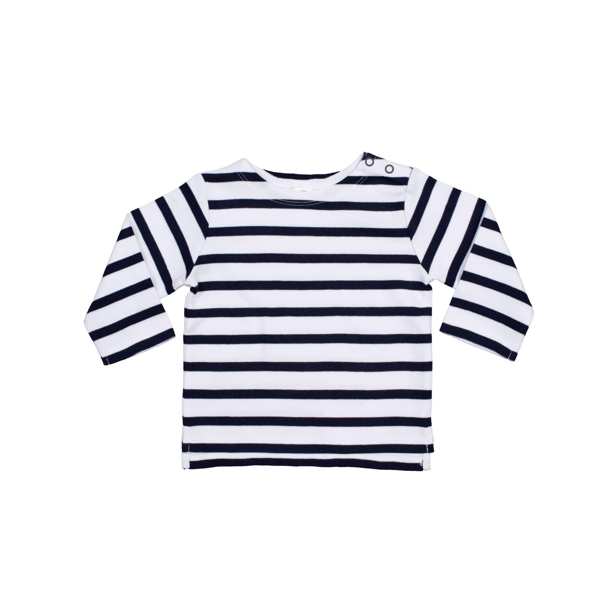 Haut Breton Bébé Babybugz - 100% Coton Bio - Manches Longues, Rayures - Écologique Et Doux