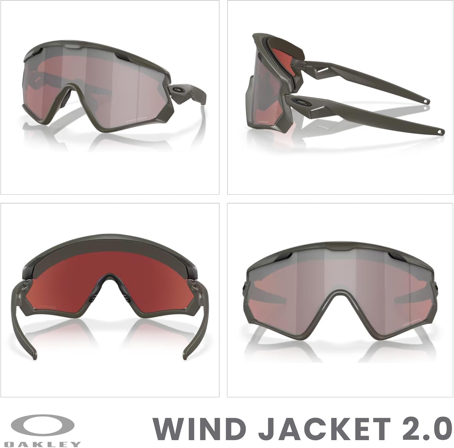 Oakley Wind Jacket 2.0 OO9418 Shield Sunglasses for Men+ Bundle Accessory Leash Kit, Microfiber Pouch